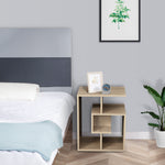 3-tier Side End Table Open Shelves Storage Coffee Book | Natura