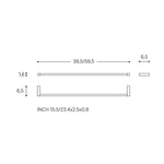 Towel Rail Matt Black Logic (40cm)