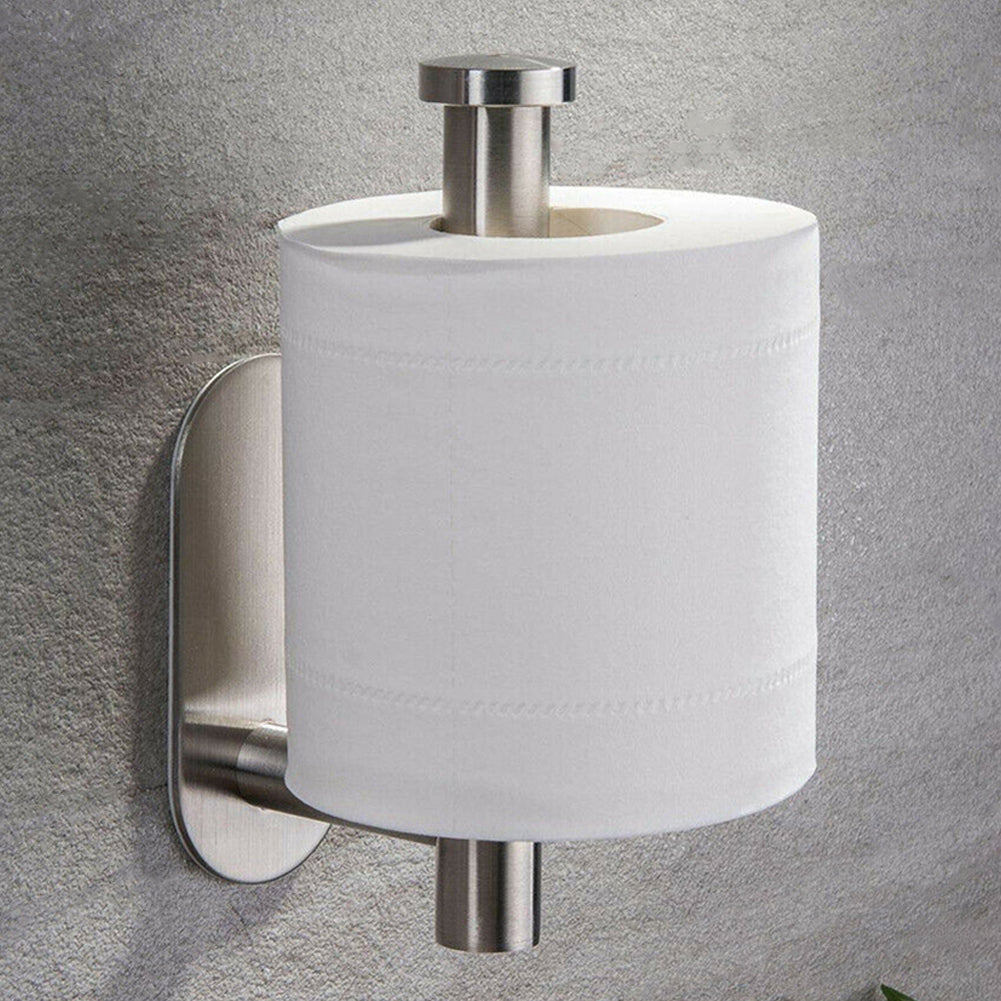 Modern Wall Mounted Stainless Steel Toilet Paper Roll Holder For Bathroom | Silver