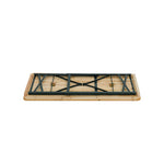 3-piece Outdoor Wooden Foldable Table Benches Set
