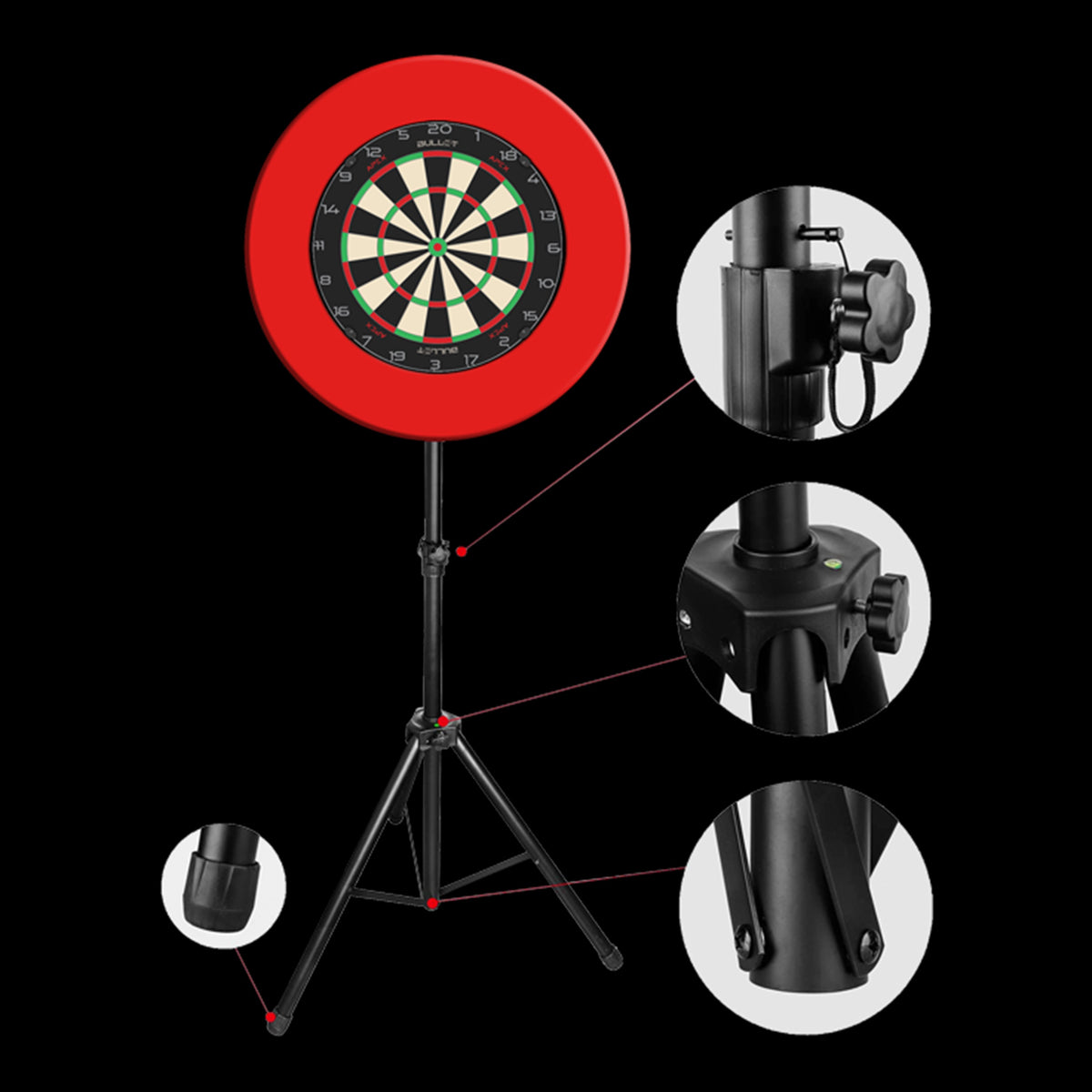 Hybrid Darts Stand | One Size | Black