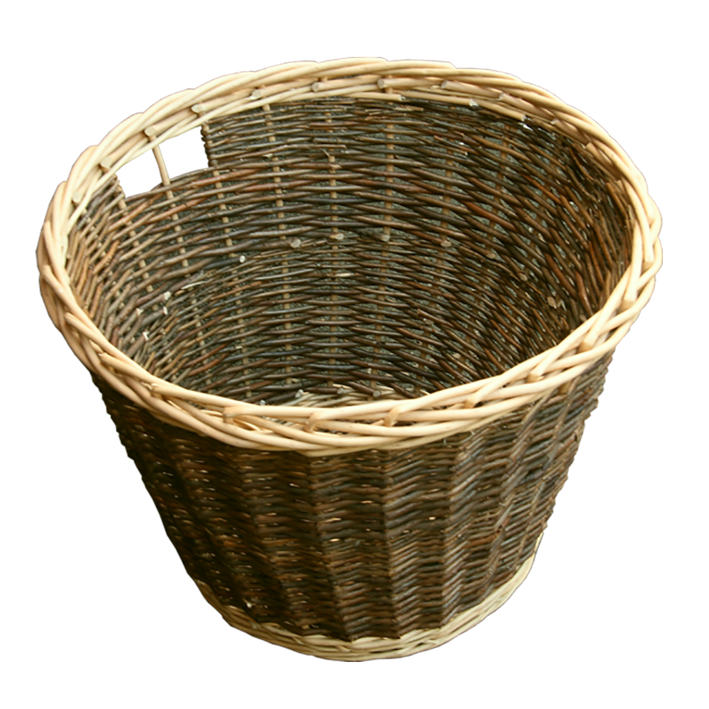 Wicker Round Rustic Log Basket