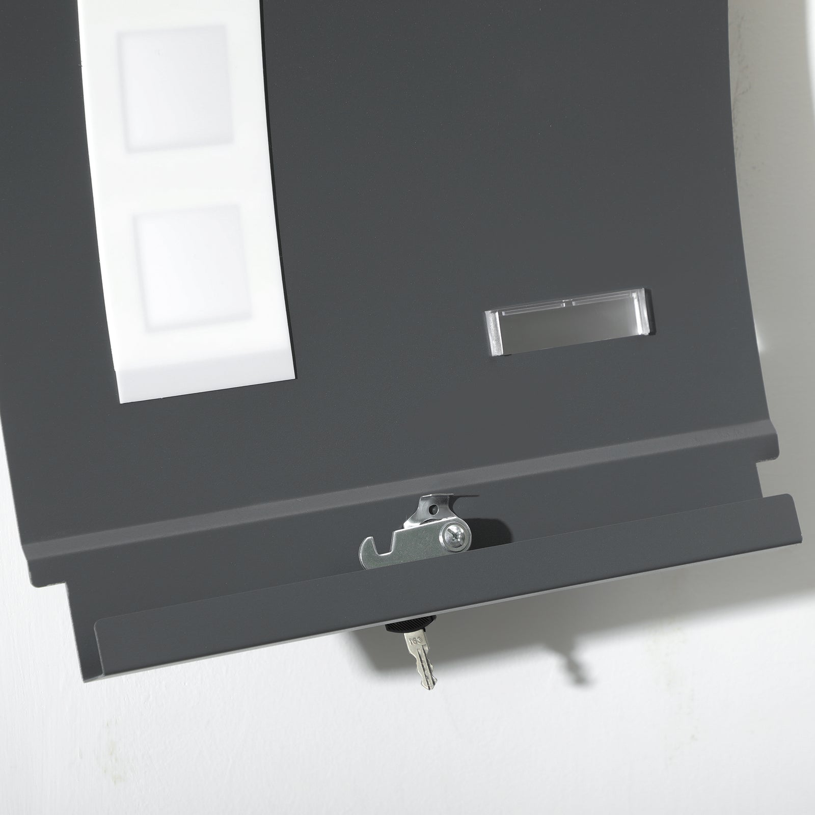 Wall Mounted Mailbox With 2 Keys, Anthracite Grey