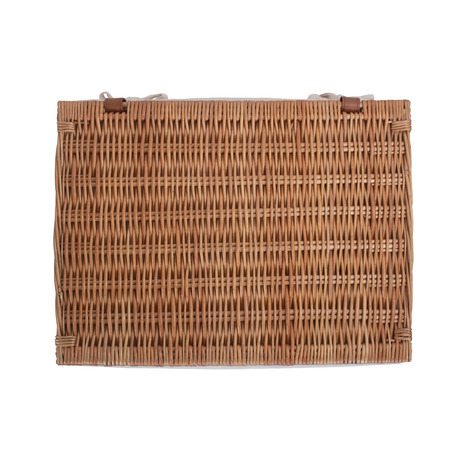 Wicker Light Steamed Cotton Lined Storage Basket | Large | Brown