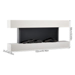 Breeins Wall-mounted Electric Fireplace With Remote Control