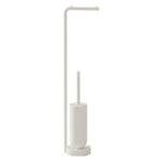 Toilet Brush With Toilet Roll Holder, Matt White, Geyser Collection | Matte White