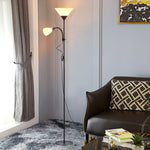 Modern 2 Head Standing Floor Lamp For Living Room | Black