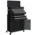 Top Chest And Roller Cabinet Combo Metal Tool Cabinet | Black