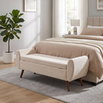 Breeins Chenille Upholstered Storage Bench