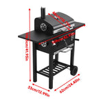 Outdoor Charcoal Grill With Smoke Stack