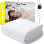 Fleece Electric Blanket - Heated Mattress Cover With Controller | Super King | White