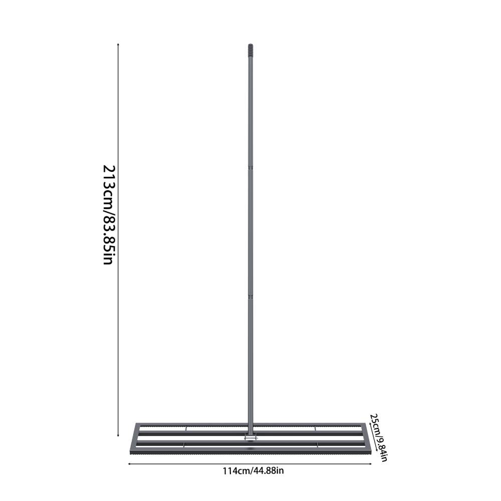 30"x10"/45"x10"garden Lawn Levelling Rake With Serrated Design 84"long Handle | Large