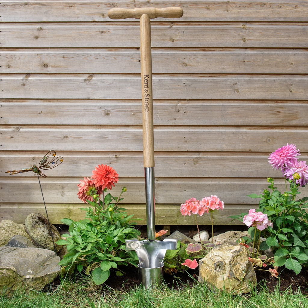 Long-handled Stainless Steel Bulb Planter | 100cm
