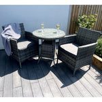 Amazon Wicker Rattan Natural Bistro Set With Outdoor Cushion