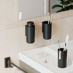 Toothbrush Holder, Screw-in Or Self-adhesive, Matt Black, Next Collection