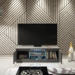 Aura Tv Unit 120cm With Led Lights | Large-Medium | Dark Grey