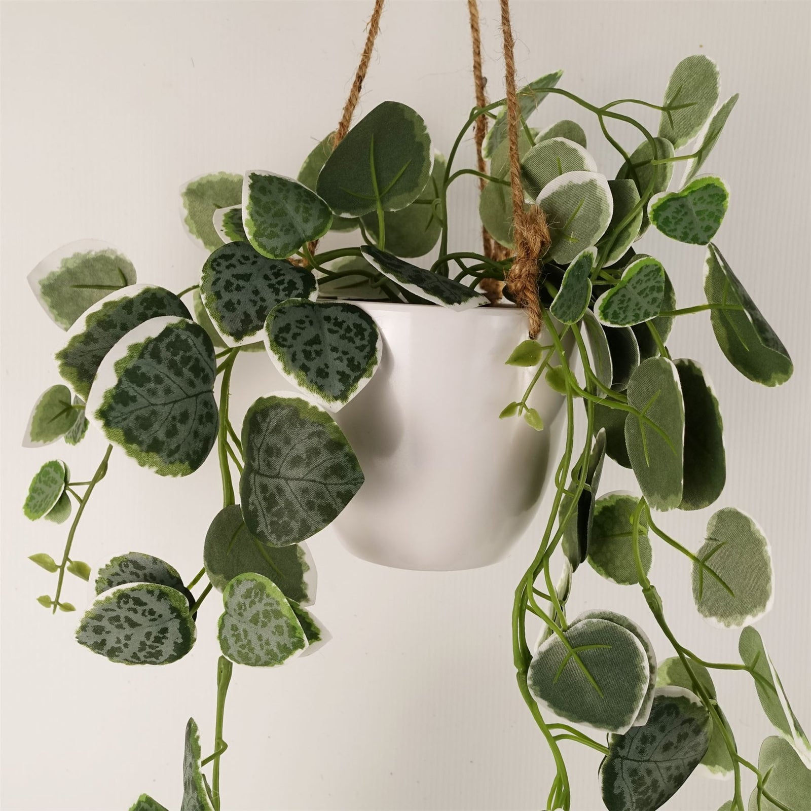 90cm Artificial Potted Hanging Trailing Green Plant - String Of Hearts