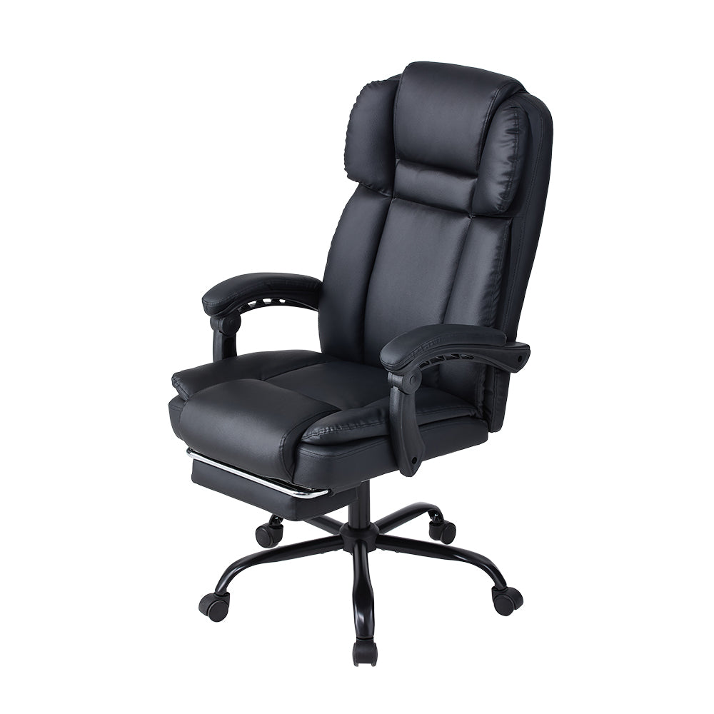 Height-adjustable Swivel Office Chair With Massage & Heating