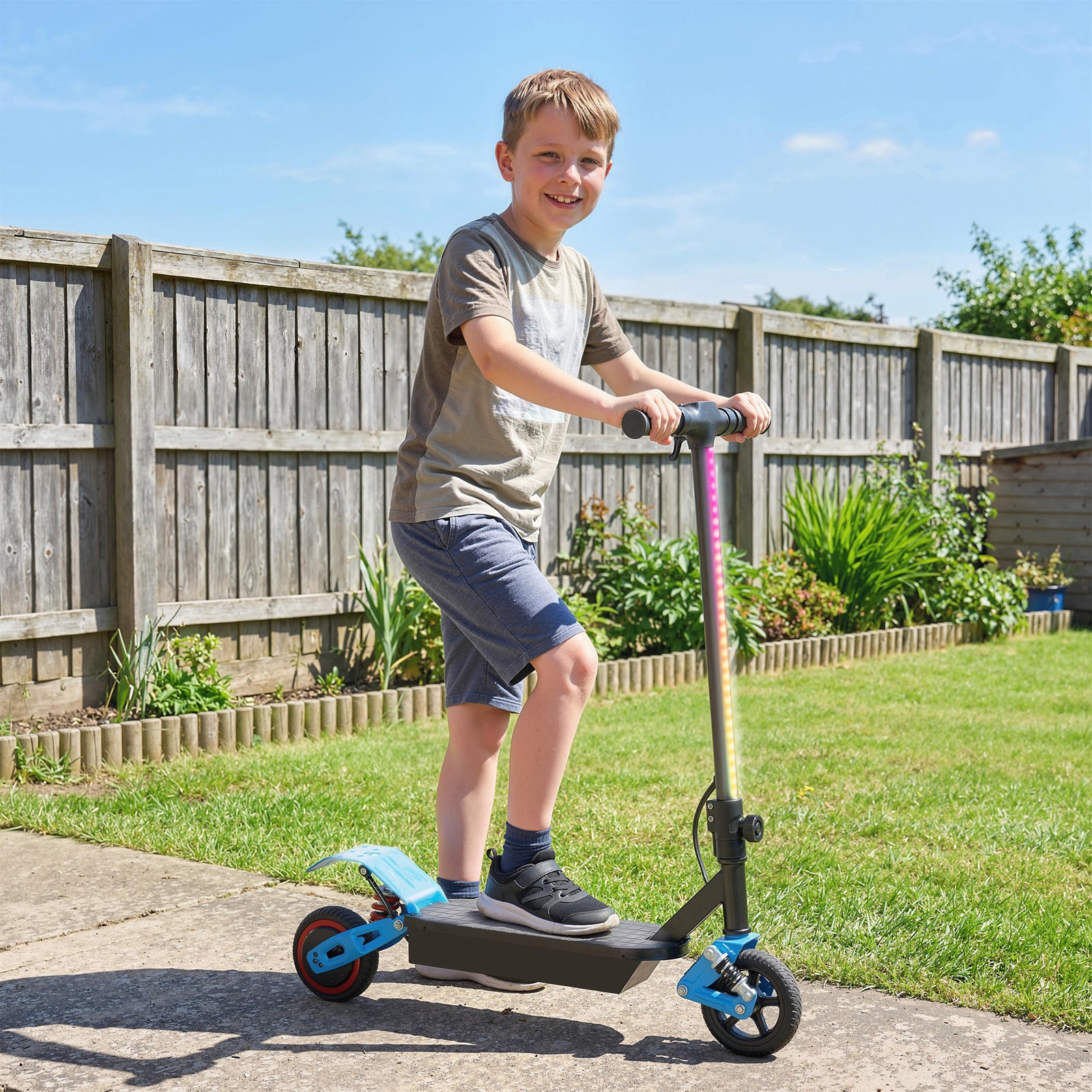 Electric Scooter For Kids With Lcd Display, Up To 15 Km/h | Blue