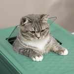 Hooded Cat Litter Box W/ Tray, Scoop, Front Entry | Green