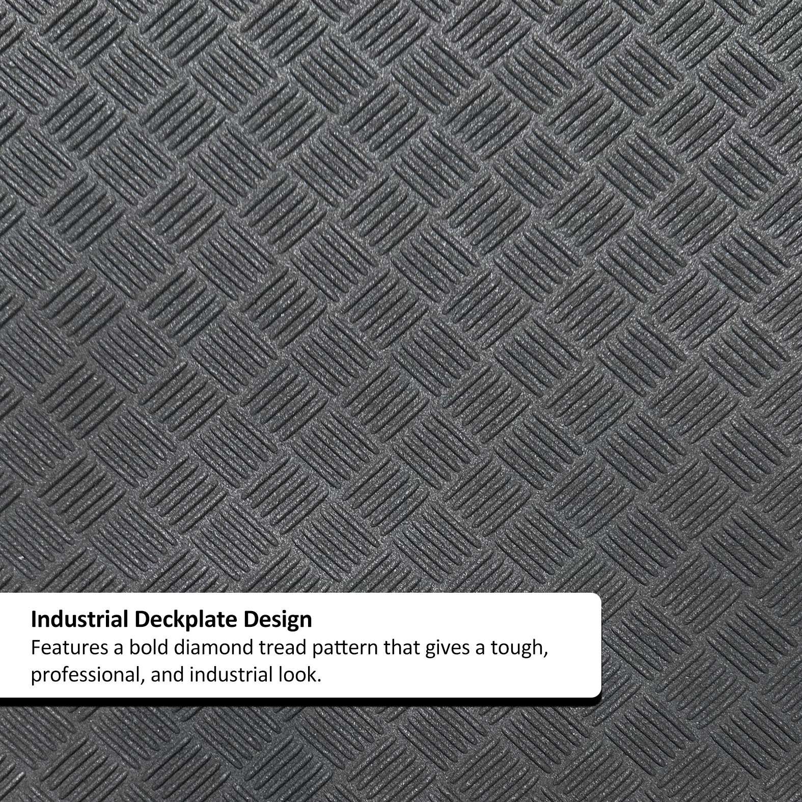 Recycled Rubber Non-slip Flooring Rolls - 1.7m Wide | 15m | Black
