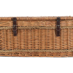 Rope Handled Green Tweed 6 Person Fitted Picnic Wicker Basket