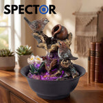 Spector Water Feature Indoor Fountain With Led Light Resin Black