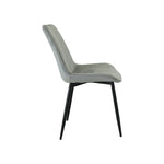 Stylish New York Dining Table Set With 4 Amelia Velvet Chairs | Grey