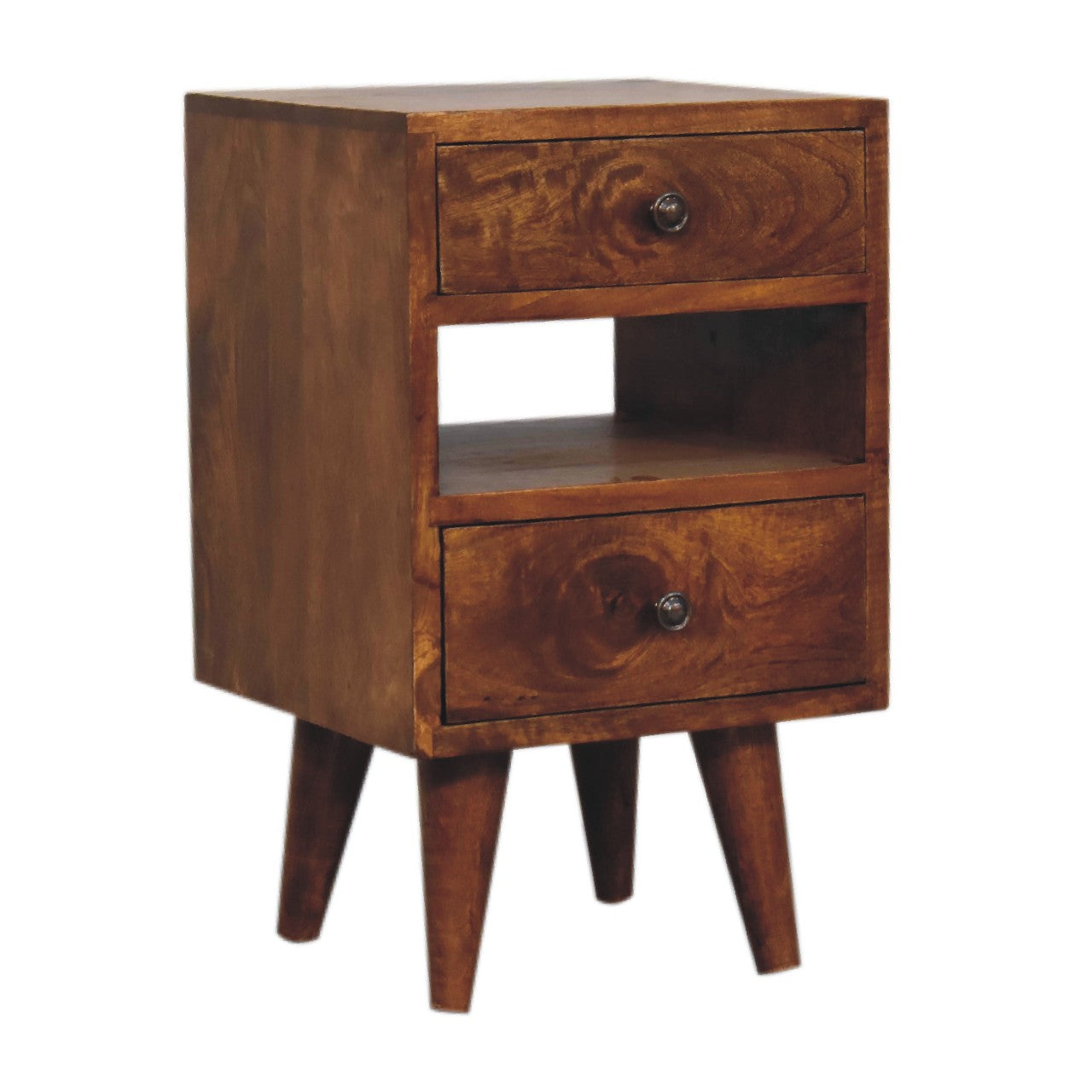 Solid Wood Mini Classic Multi Chestnut Bedside
