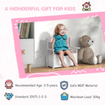 2 In 1 Toy Box For Kids With Safety Lid For Bedroom, Nursery | Pink