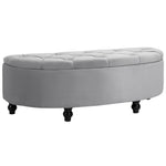 Semi-circle Bed End Bench Ottoman With Storage