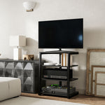 Hifi Rack Stand W/ 4-tier Power Strip | Black