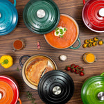 Shallow Cast Iron Casserole With Lid - 2.3-quart (26 Cm) | Dark Green