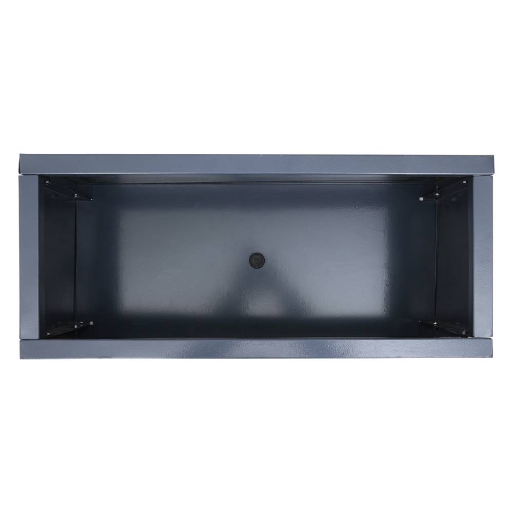 Zinc Galvanized Steel Planter Box With Drainage Hole –rectangle Raised Planter Box Outdoor Balcony Garden Trough Pot | Large | Anthracite Grey