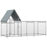 Pawhut Walk In Chicken Run Large Outdoor Chicken Cage Coop W/ Cover 3 X 1 X 1.7m