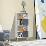 HOMCOM 123 X 55cm Freestanding 8 Cube Storage Cabinet Unit Bookcase