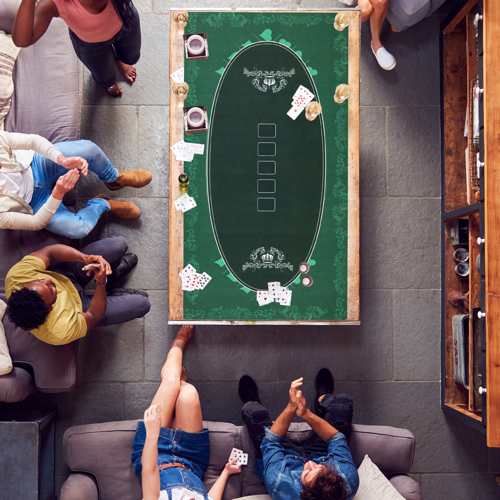 239.3 X 115.5 Cm Poker Mat 12 Player Water-resistant