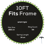 Trampoline Replacement Mat With Eight Rows Of Stitching | Green