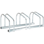 Bike Rack Floor Stand 3 Racks | Silver