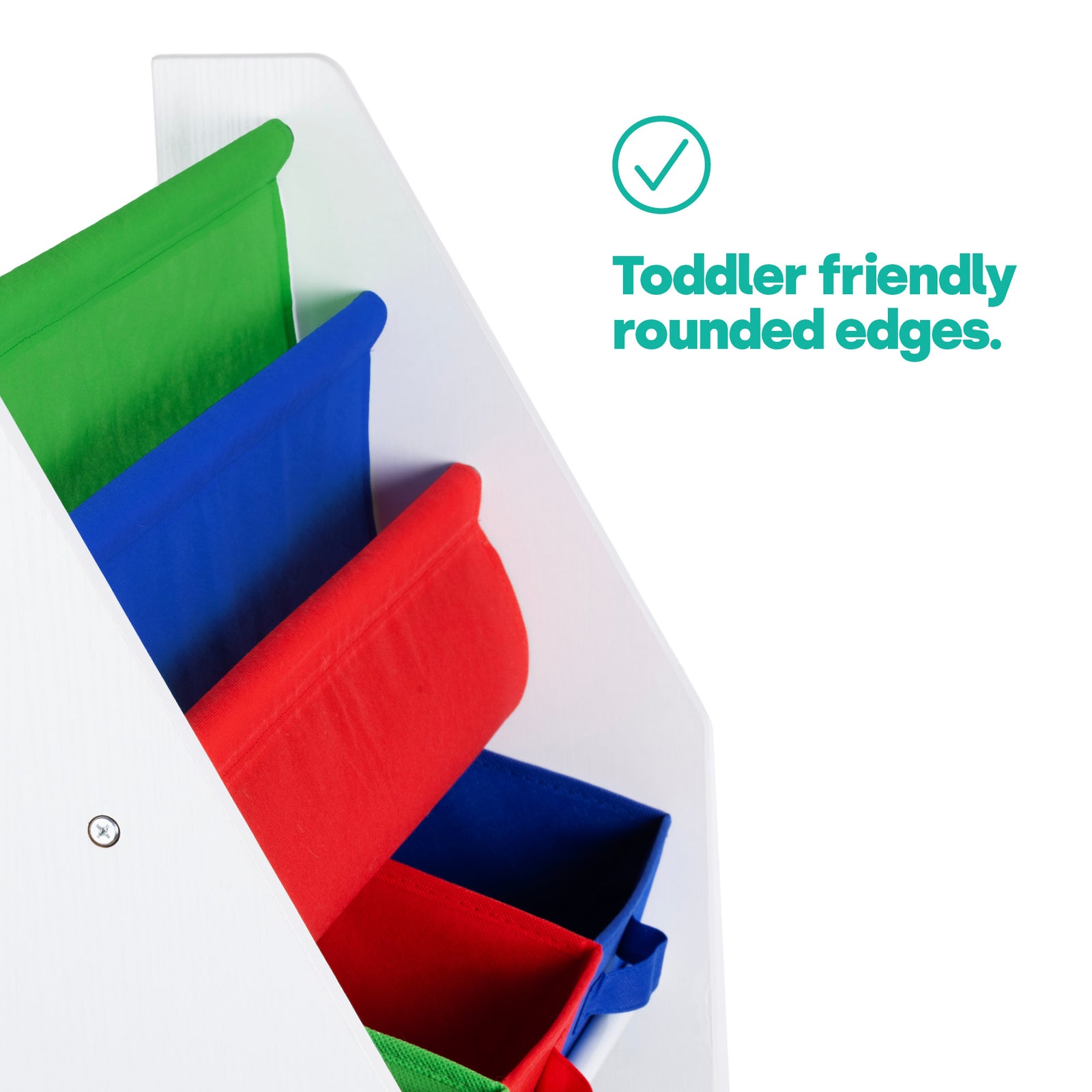 Childrens Toy Storage With Bookshelves - Rainbow