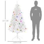 6ft Snow Artificial Christmas Tree W/ Metal Stand Decorations Home White | 6ft | White