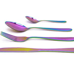 Cutlery Sets Rainbow Ss Light Spoon Fork 24 Piece Set