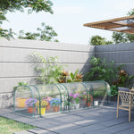 Green Tunnel Greenhouse With Zipped Doors