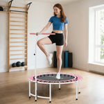 40" Fitness Trampoline With 5-level Adjustable Handle | Pink
