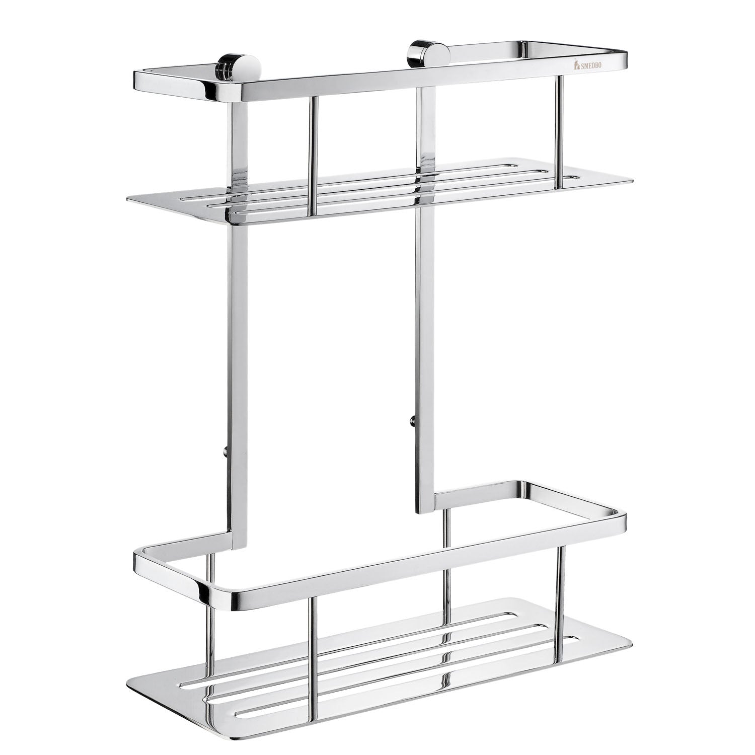 Polished Chrome Two Tiered Shower Basket Double Soap Caddy | Polished Chrome