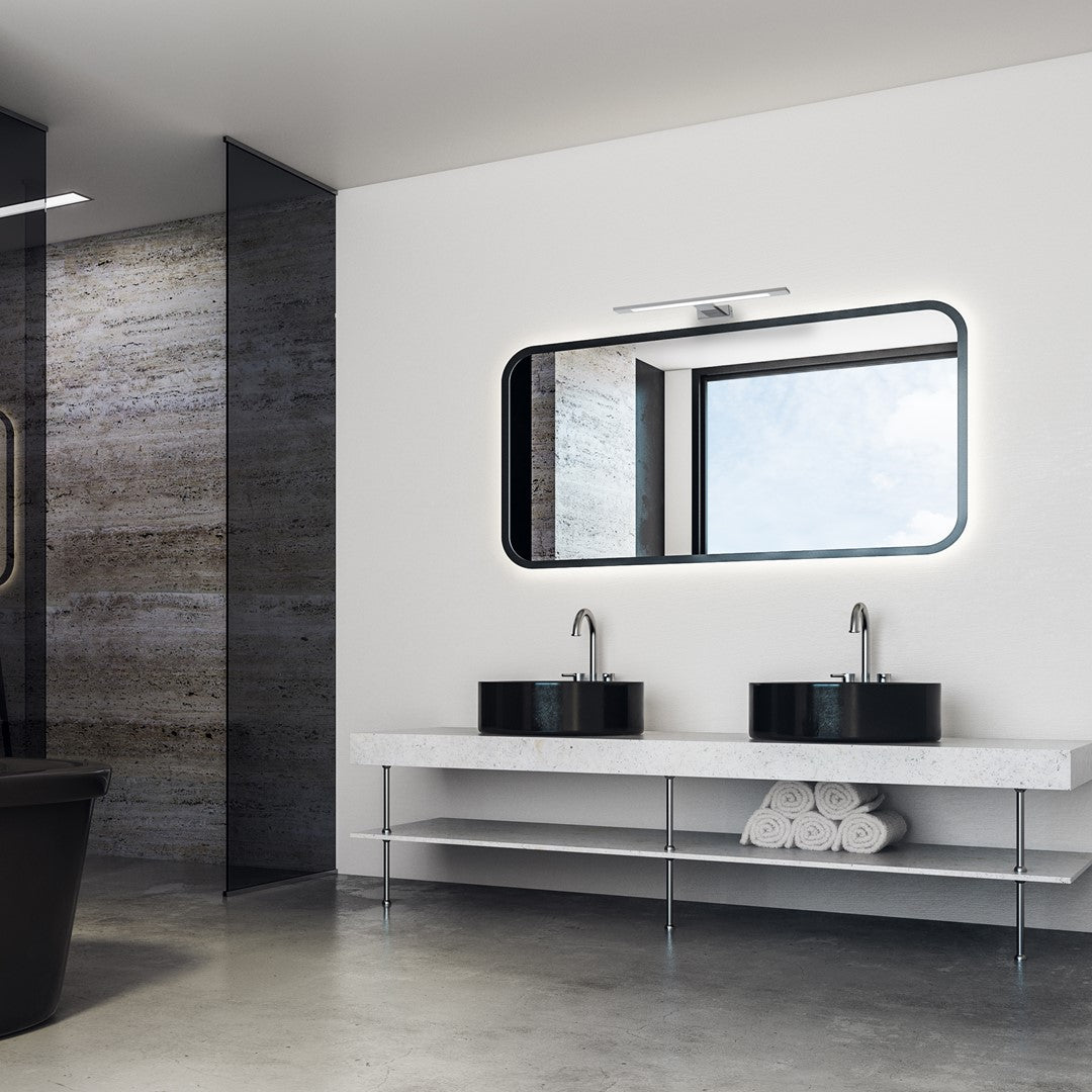 Shine Chrome Led 7w Wall Lamp Stylish Polished Chrome Light With Ip44 Rating Perfect For Mounting Above A Bathroom Mirror