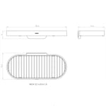 Shower Shelf, Bathroom Shelf, Black, Stainless Steel, Geyser Collection