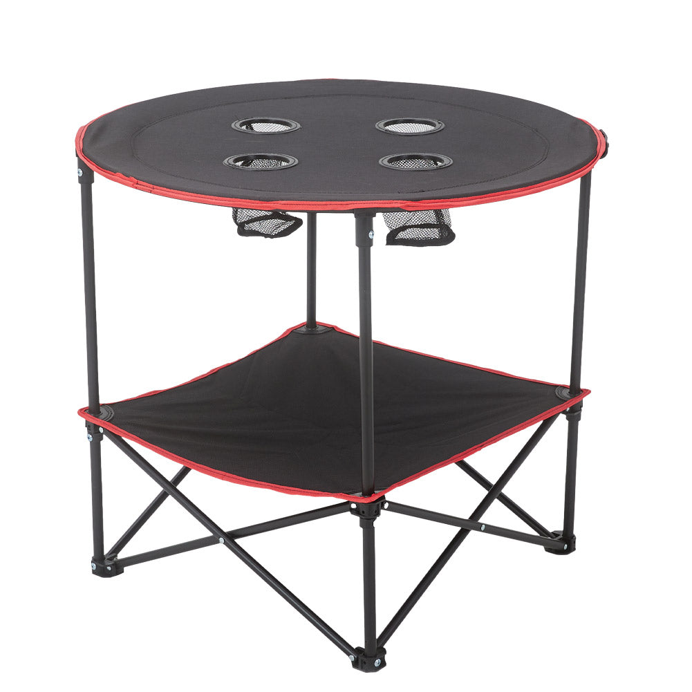 Protable Camp Table With Cupholders