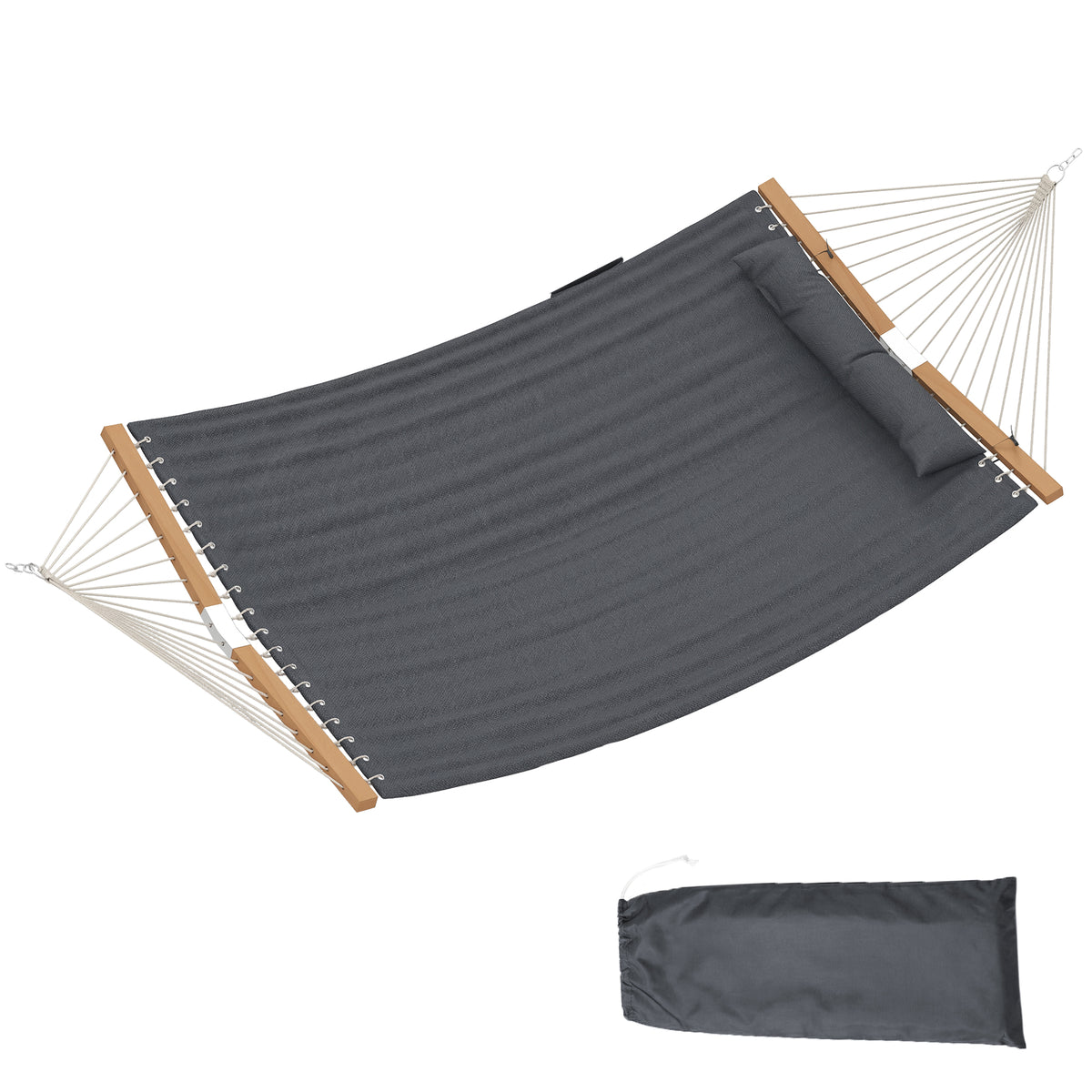 Outsunny Double Hammock 2-person Padded Swing Bed