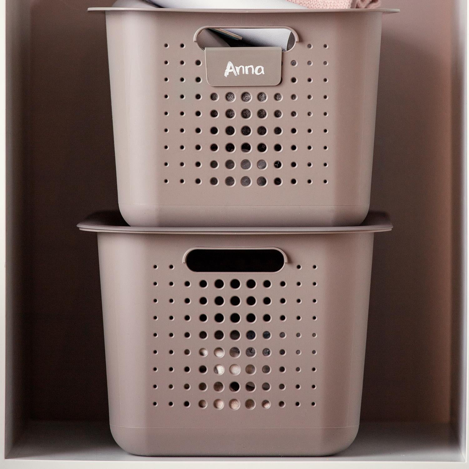 Lightweight & Durable Basket Recycled 20 Storage Box,13l, Charcoal